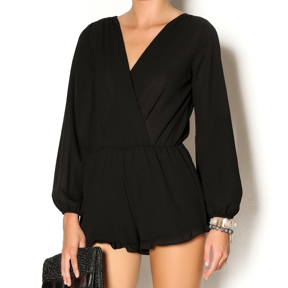 Fab’rik Long Sleeve Romper - black
